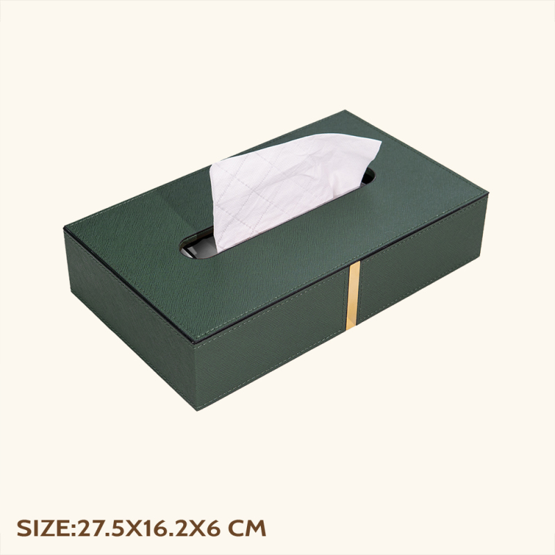 CROSS-GRAINED PU TISSUE BOX