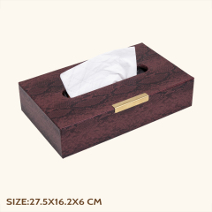 SNAKE PU LEATHER TISSUE BOX