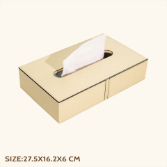 CROSS-GRAINED PU TISSUE BOX