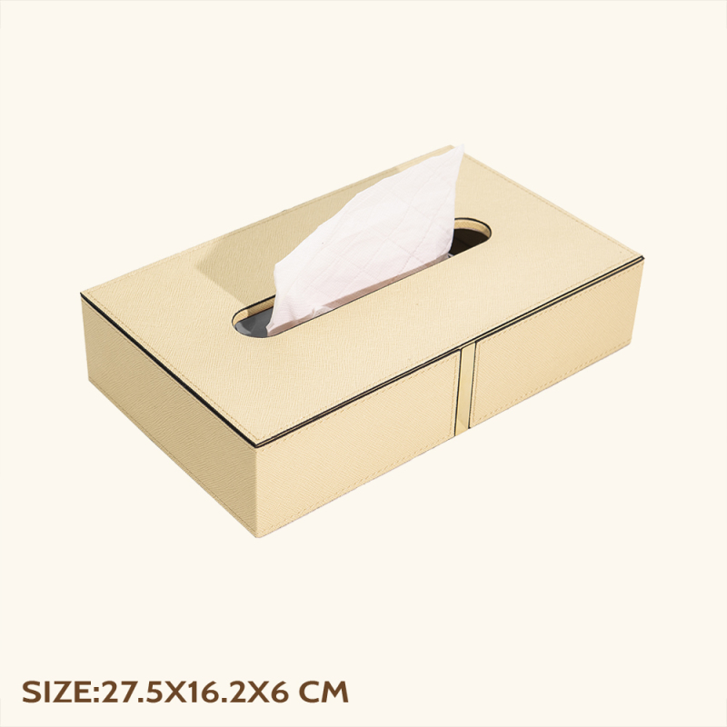 CROSS-GRAINED PU TISSUE BOX