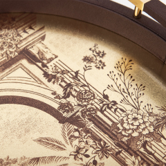 GOLD FOIL PAINTING ROUND FISH ROE PU TRAY