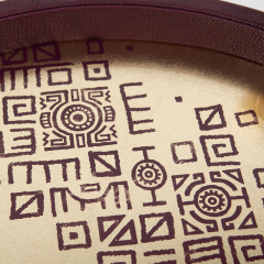 GOLD FOIL PAINTING ROUND FISH ROE PU TRAY