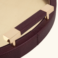 GOLD FOIL PAINTING ROUND FISH ROE PU TRAY