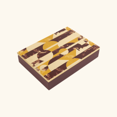 GOLD FOIL TOP WOODEN BOX WITH MATT BASE