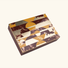 GOLD FOIL TOP WOODEN BOX WITH MATT BASE