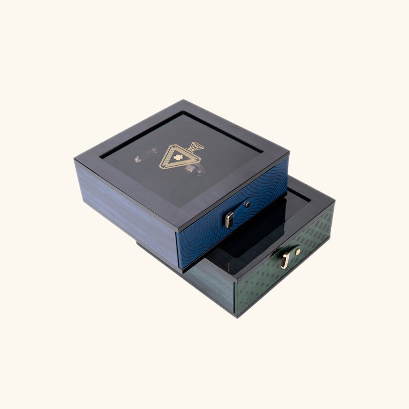 WOOD GRAIN PAINT DRAWER PERFUME BOX