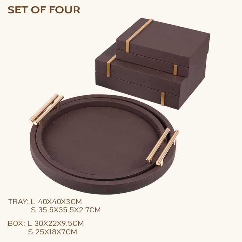 FISH ROE PATTERN PU HOME DECORATION SET