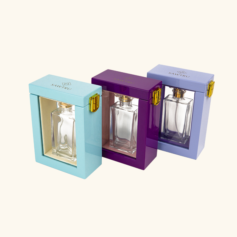 Wooden with acrylic window perfume box
