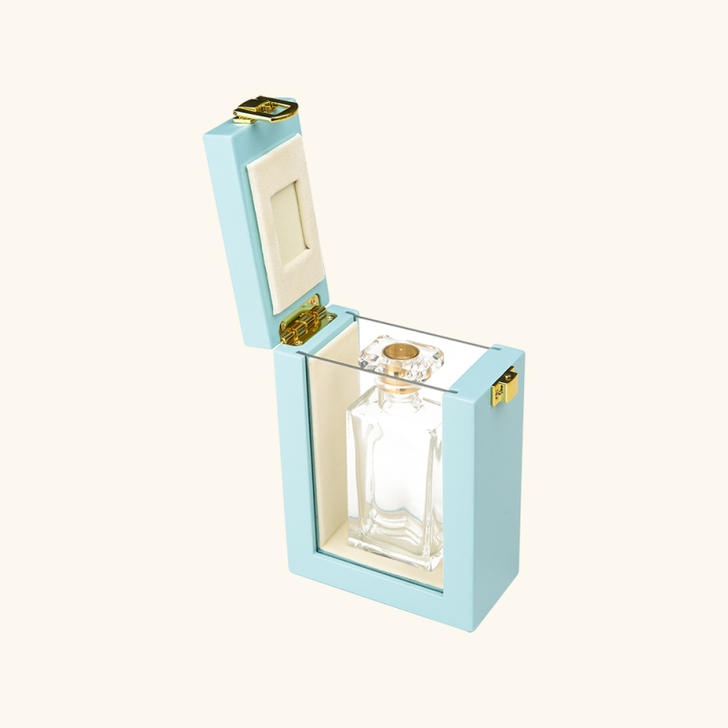 Wooden with acrylic window perfume box