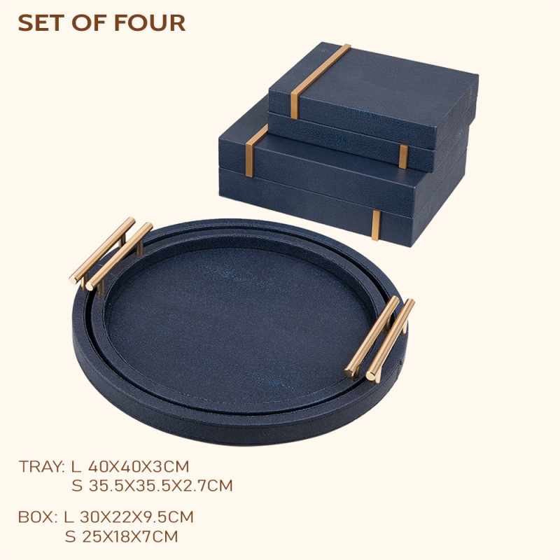 FISH ROE PATTERN PU HOME DECORATION SET