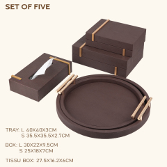 FISH ROE PATTERN PU HOME DECORATION SET