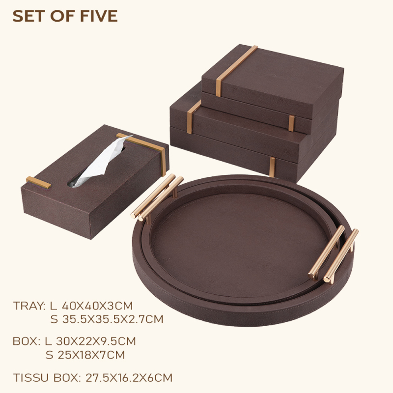 FISH ROE PATTERN PU HOME DECORATION SET