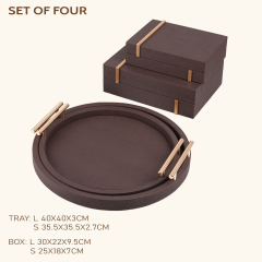 FISH ROE PATTERN PU HOME DECORATION SET