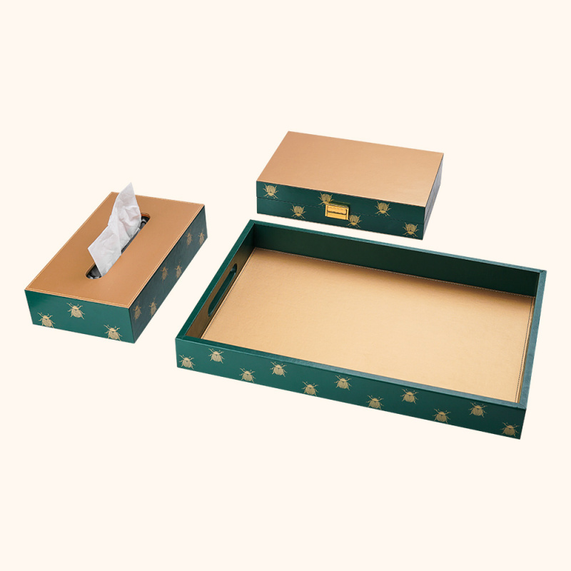 Silk-screened patterned tray