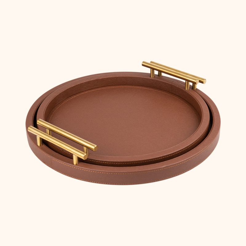 Leather Box Tray Set