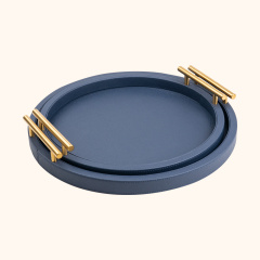 Leather Box Tray Set