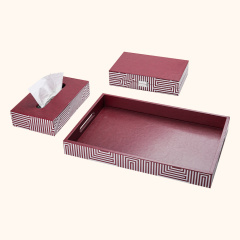 Silk-screened patterned tray
