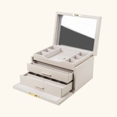 Cross-Pattern Drawer Jewelry Box