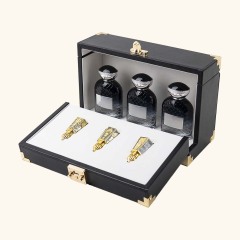 Top-flap leather perfume case