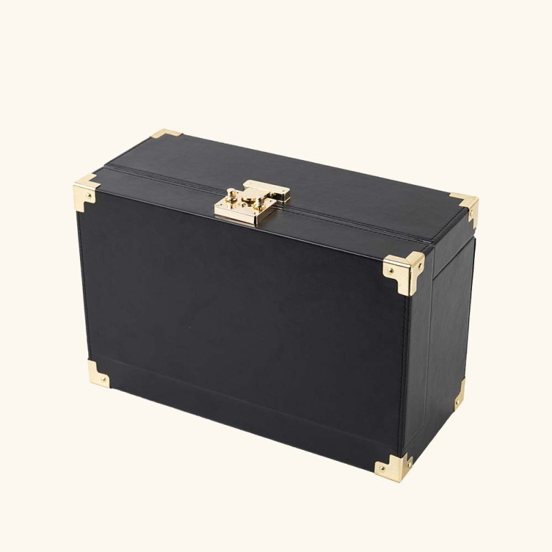 Top-flap leather perfume case