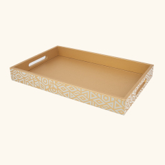 Silk-screened patterned tray
