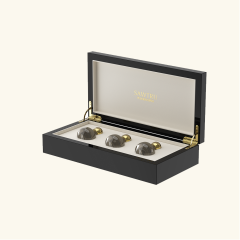 Piano-lacquered wooden perfume box