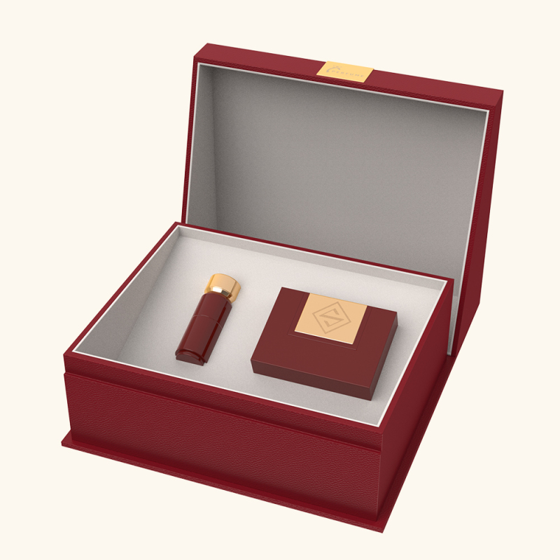 Flip-Cover Leather Perfume Case
