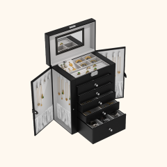 Multi-layer leather jewelry box