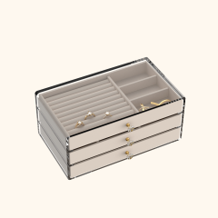 Acrylic 3-Tier Jewelry Box