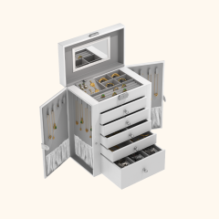 Multi-layer leather jewelry box