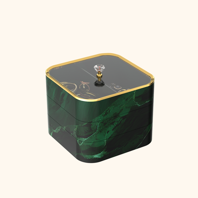 Marble-Pattern Jewelry Box