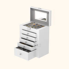 Multi-layer leather jewelry box