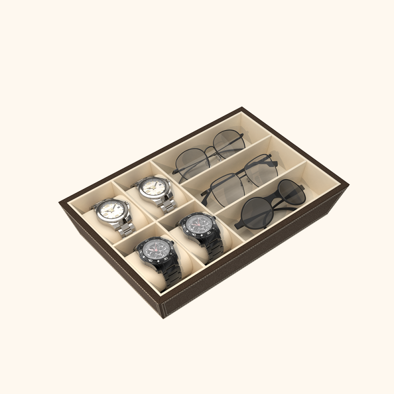 Leather-Stitched Jewelry Box