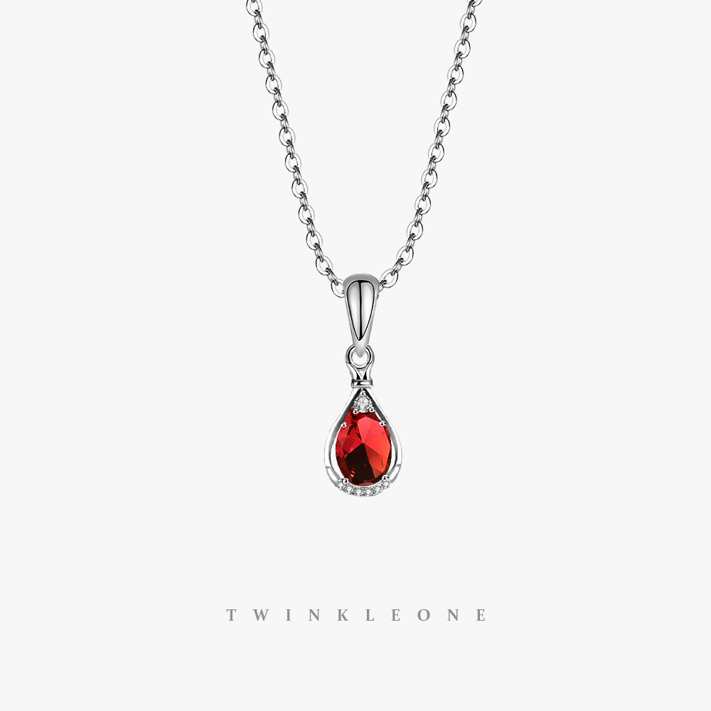 TWINKLE ONE s925 Silver colorful Birthstone necklace