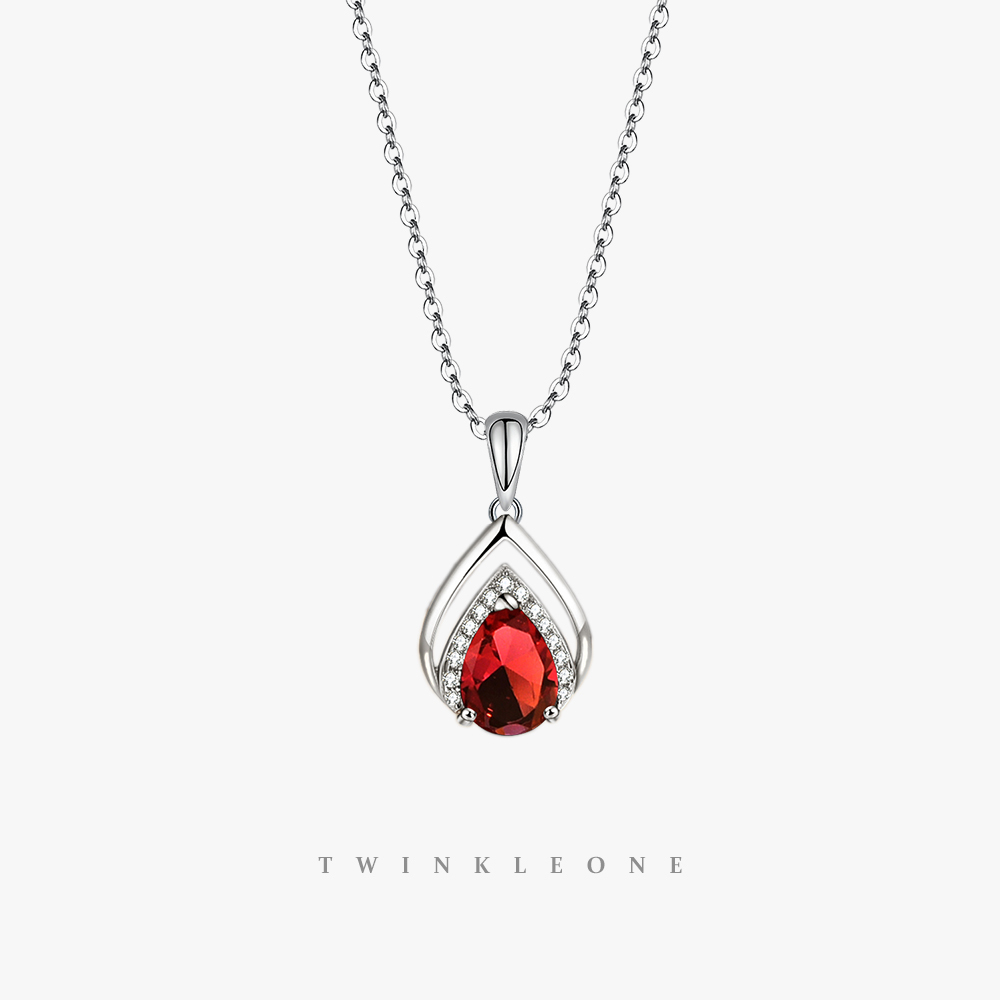 TWINKLE ONE s925 Silver colorful Birthstone necklace