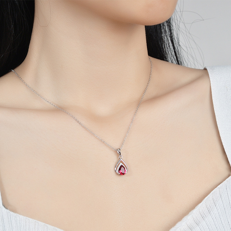 TWINKLE ONE s925 Silver colorful Birthstone necklace