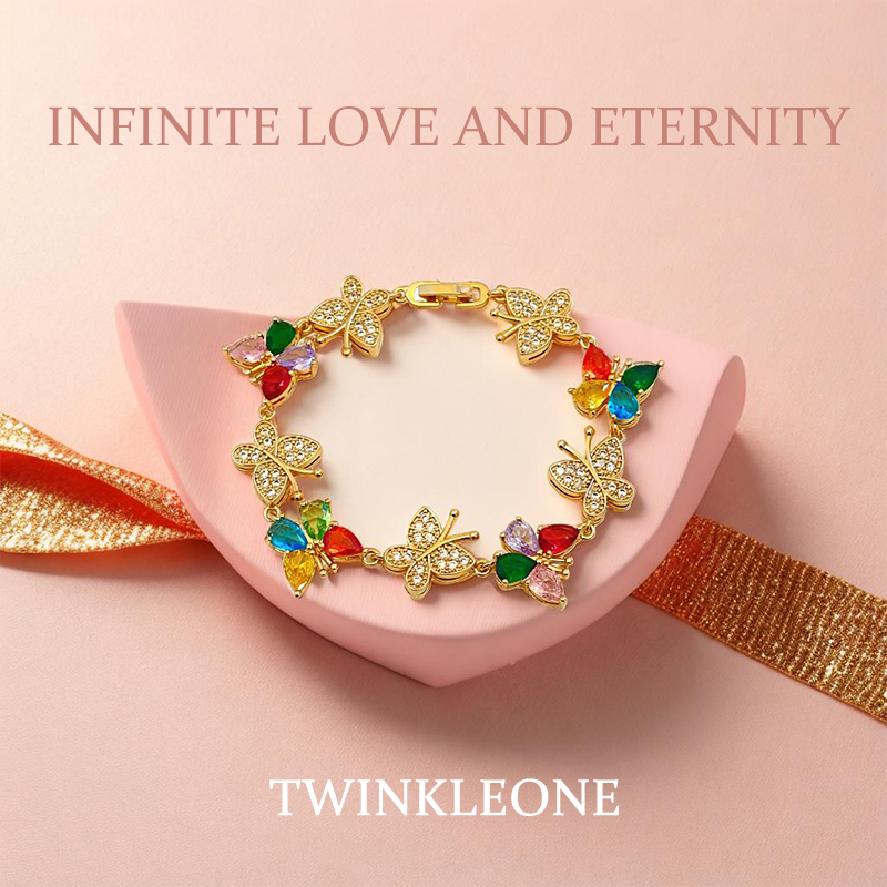 TWINKLE ONE Butterfly colored zircon bracelet