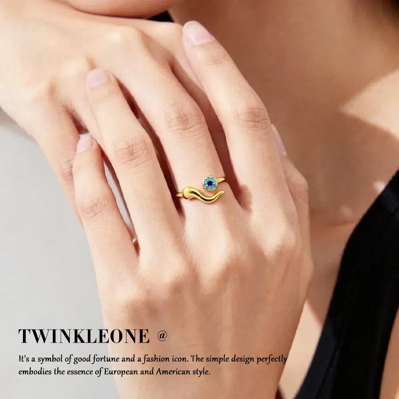 Evil Eye Ring, S925 Sterling Silver, Personalized Guardian Ring, Cool Women's Ring