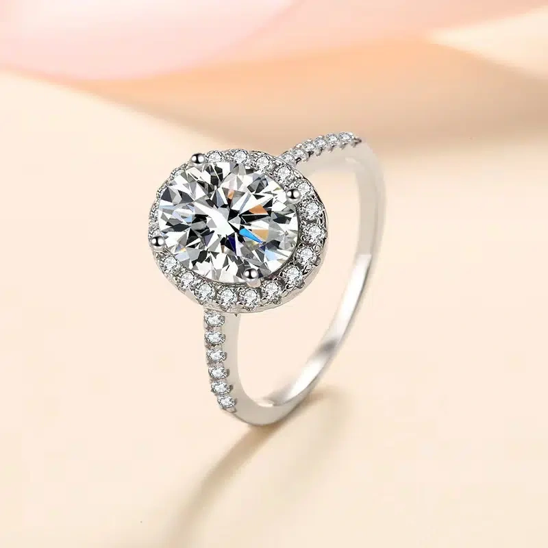 Fearless Spirit Moissanite Ring | 1-Carat Pigeon Egg Open Ring in 925 Silver