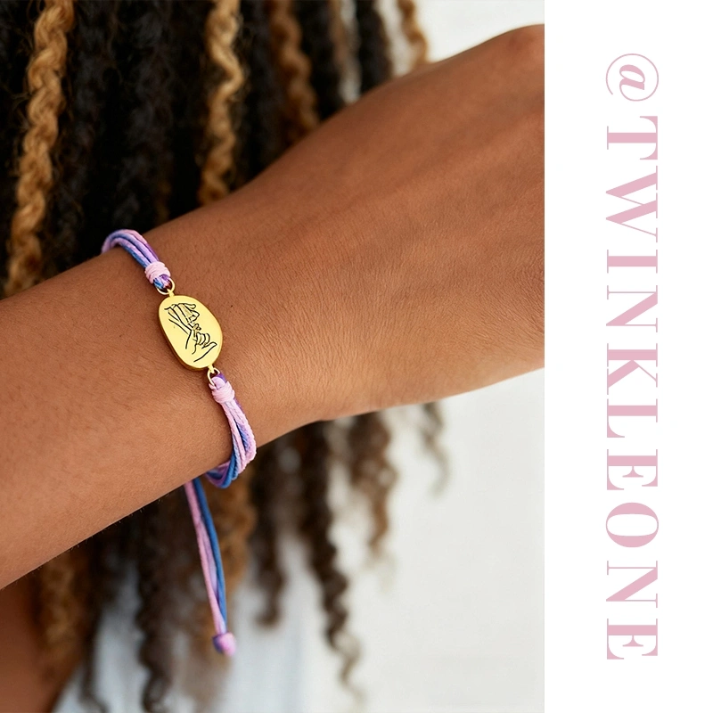 Pinky Promise Bracelet 925 Silver | Colorful Rope Friendship Jewelry, Nickel-Free