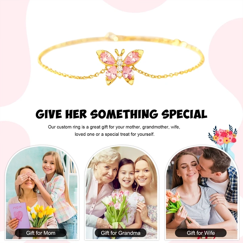 Breast Cancer Awareness Bracelet | Pink Butterfly Jewelry for Hope & Support