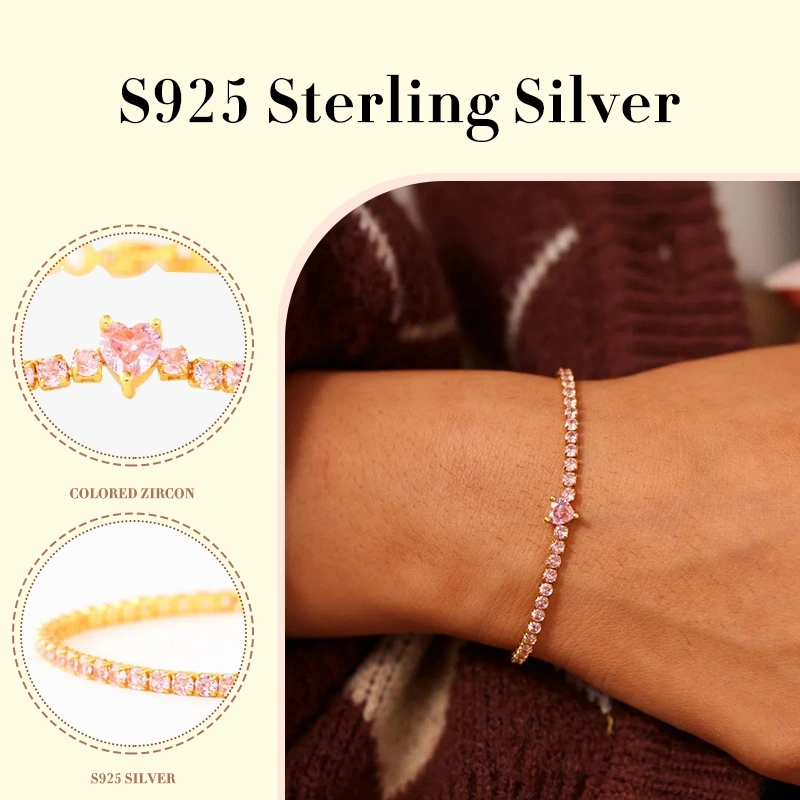 Breast Cancer Prevention Awareness Bracelet | Pink Heart-Shaped Jewelry, Conveying Hope and Support