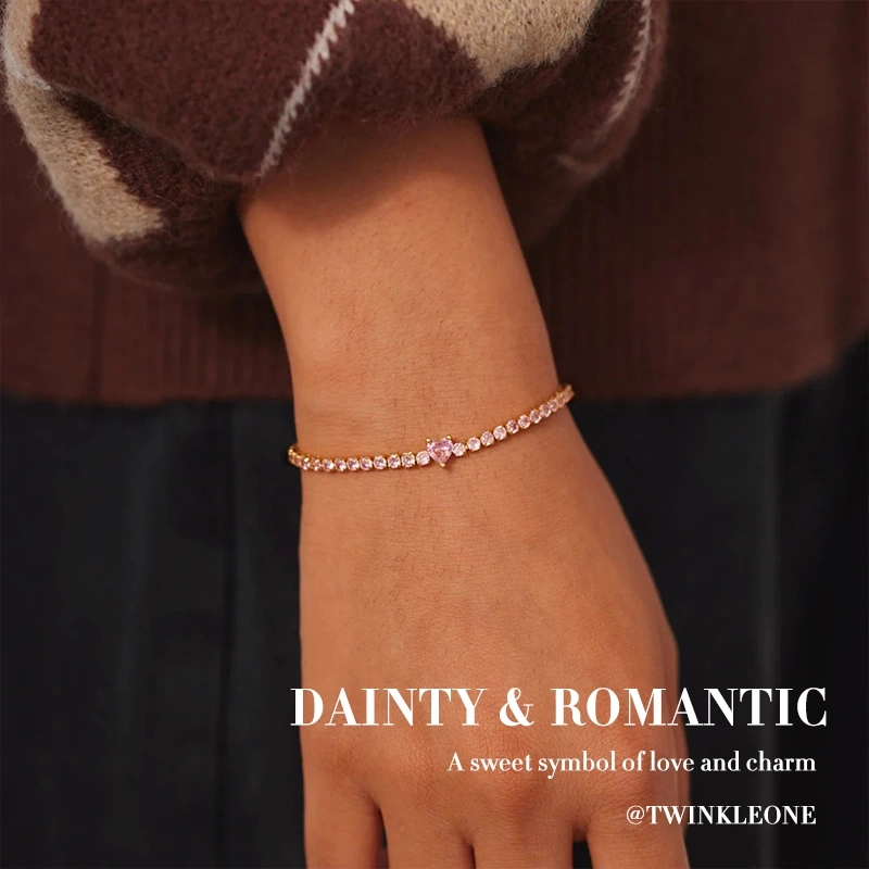 Breast Cancer Prevention Awareness Bracelet | Pink Heart-Shaped Jewelry, Conveying Hope and Support