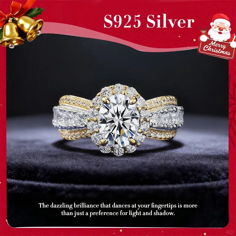 Christmas Gift for Grandma | Sparkling Moissanite Ring to Light Up Her Holiday
