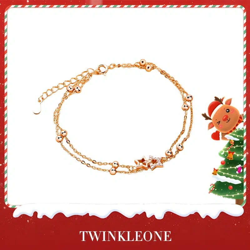 Christmas Star Wish Bracelet - A magical holiday gift, 925 sterling silver