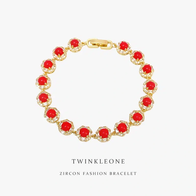 TWINKLE ONE Red Zirconia Bracelet