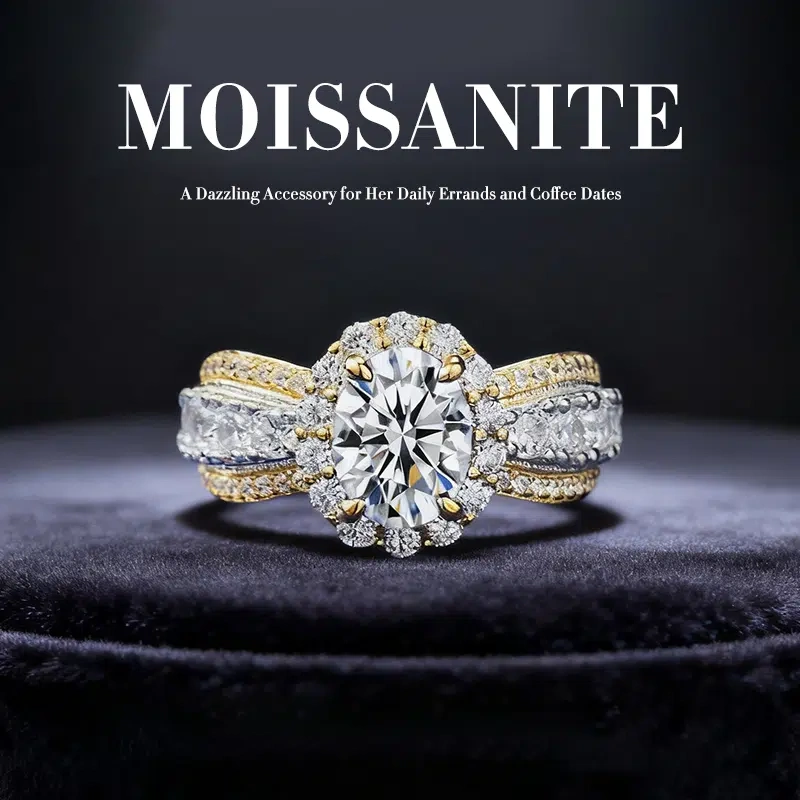 "My Queen" Mother's Ring - S925 Silver, Moissanite