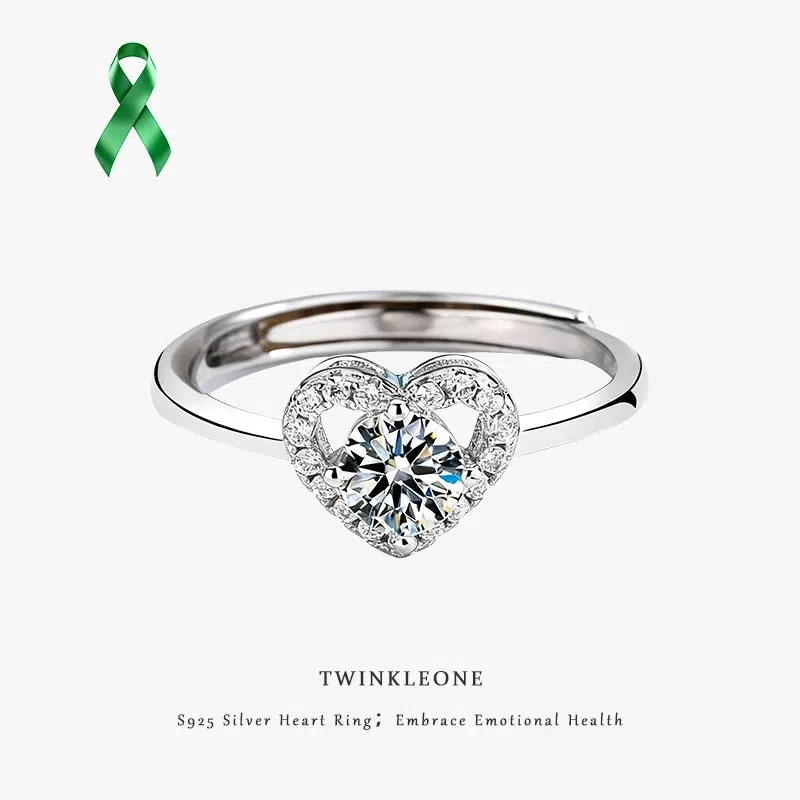 S925 Silver Heart Ring；Embrace Emotional Health