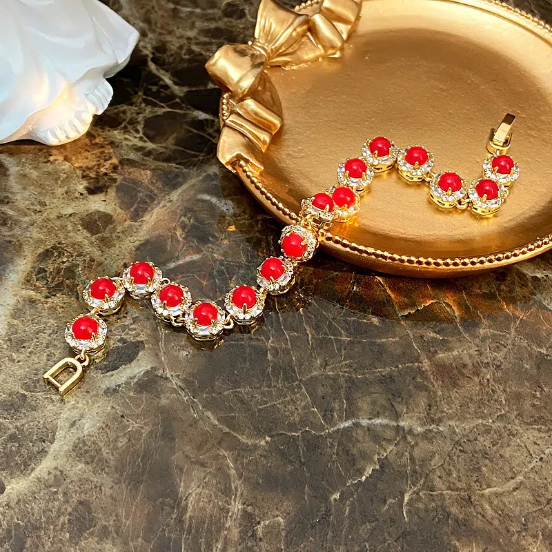 TWINKLE ONE Red Zirconia Bracelet