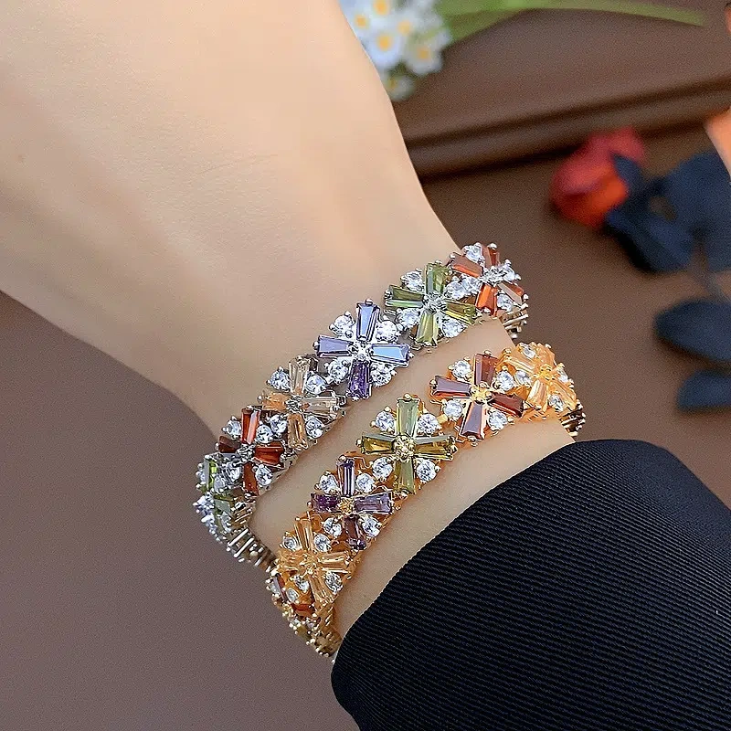 TWINKLEONE Colorful Zirconia Handmade Bracelet – Passionate & Free-Spirited